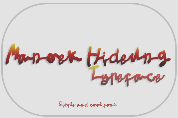 Manoek Hideung Font