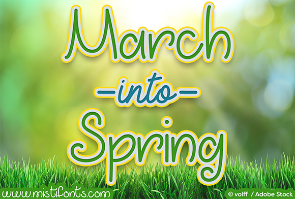 March into Spring Font March into Spring Font Poster 1