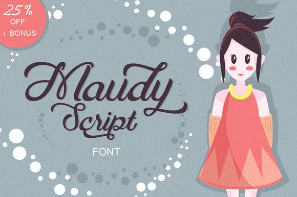 Maudy Script Font