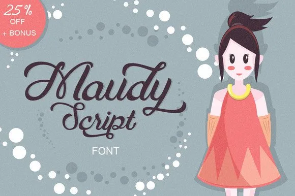 Maudy Script Font Maudy Script Font Poster 1