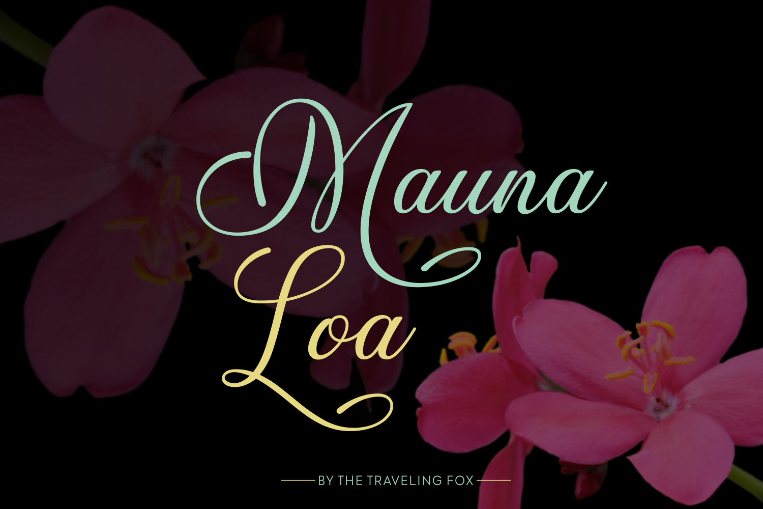 Mauna Loa Font Poster 1