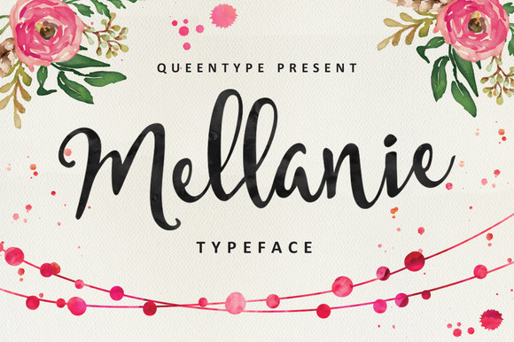 Mellanie Typeface Font Poster 1