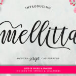 Mellitta Script Font Poster 1