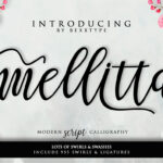 Mellitta Script Font Poster 7