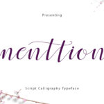 Menttion Script Font Poster 1