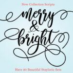 Merry & Bright Font Poster 1