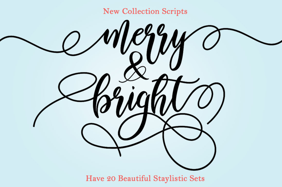 Merry & Bright Font Poster 1