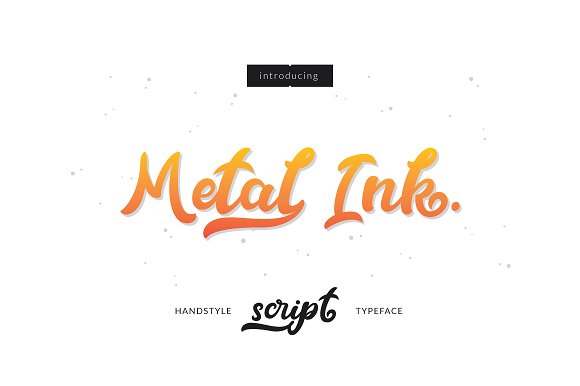 Metal Ink Font Poster 1