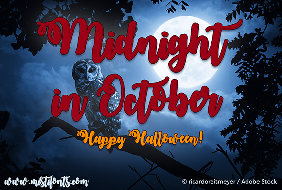 Midnight in October Font Poster 1