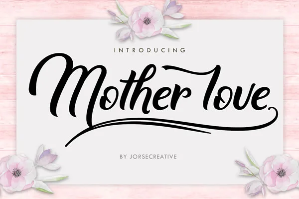 Mother Love Font Mother Love Font Poster 1
