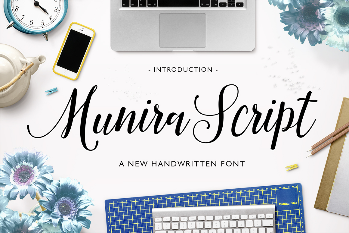 Munira Script Font Poster 1
