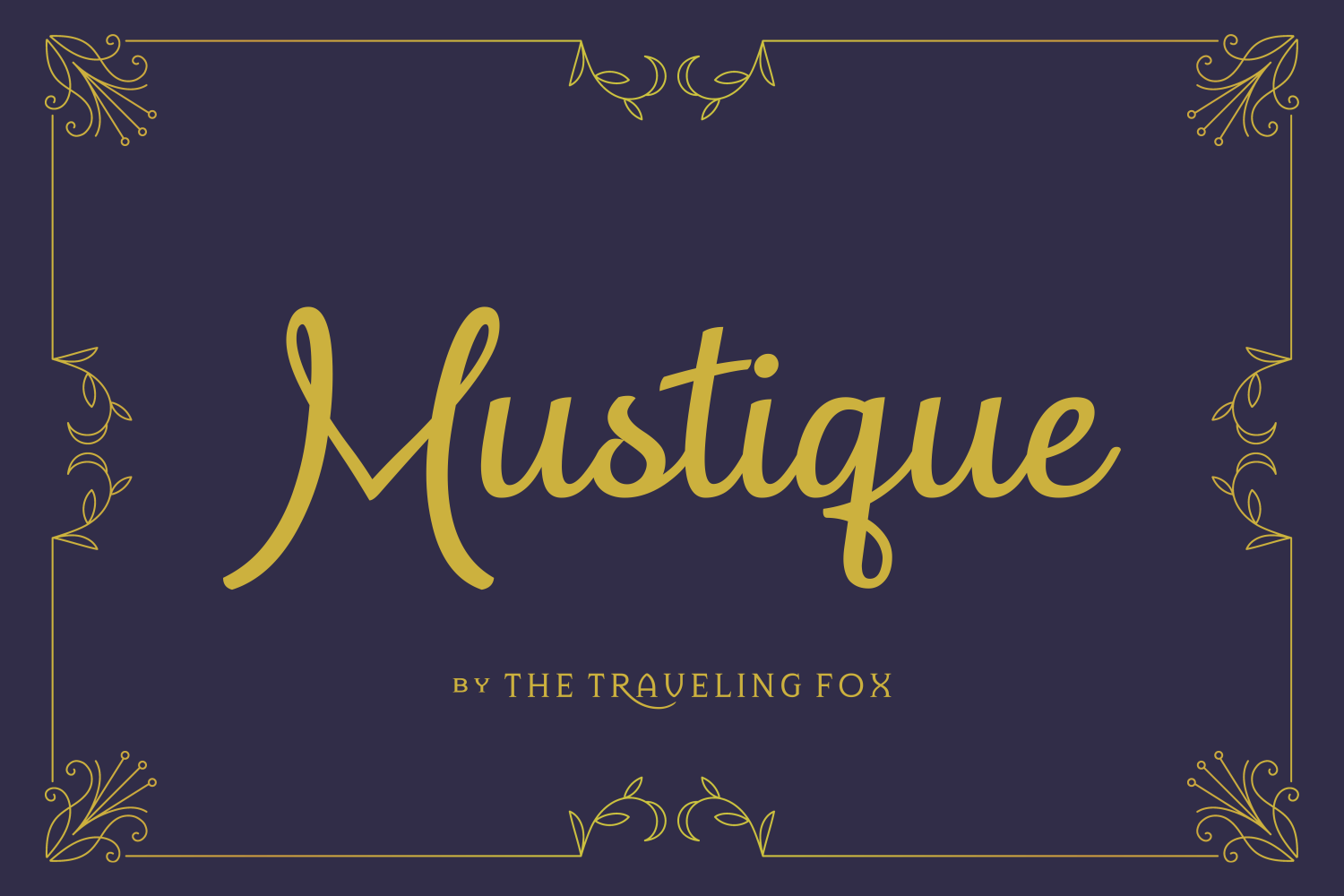 Mustique Font Poster 1