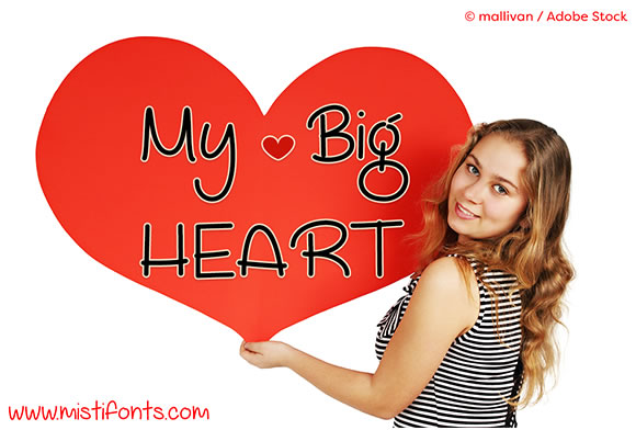 My Big Heart Font Poster 1