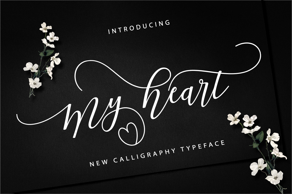 My Heart Font Poster 1