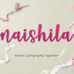 Naishila Script Font Poster 2