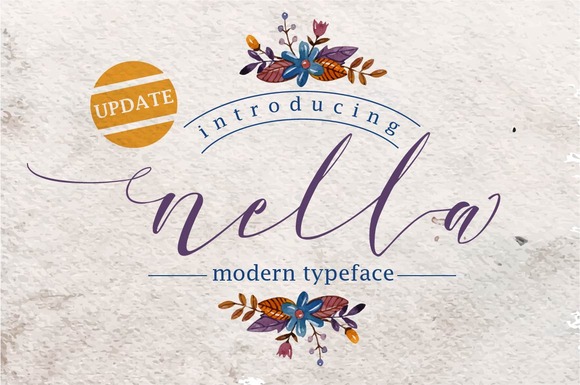 Nella Script Font Poster 1