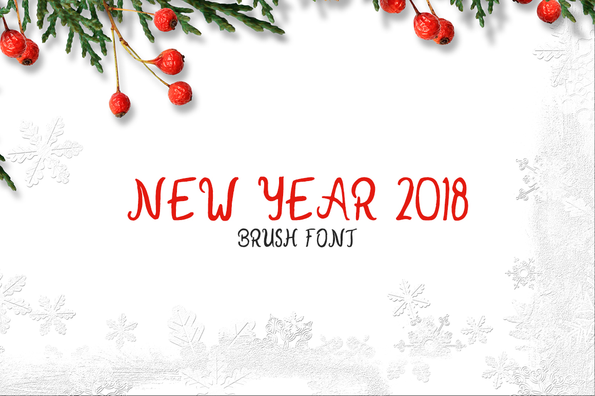 New Year 2018 Font Poster 1
