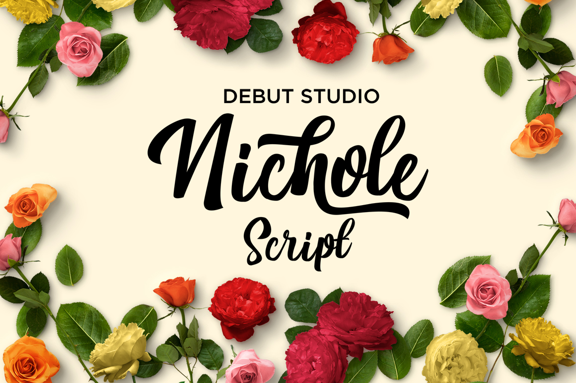 Nichole Script Font Poster 1