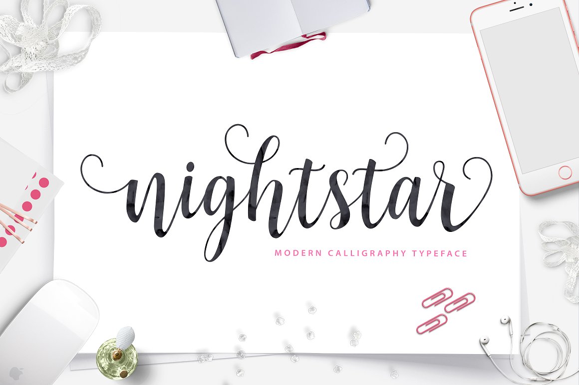 Nightstar Script Font Poster 1
