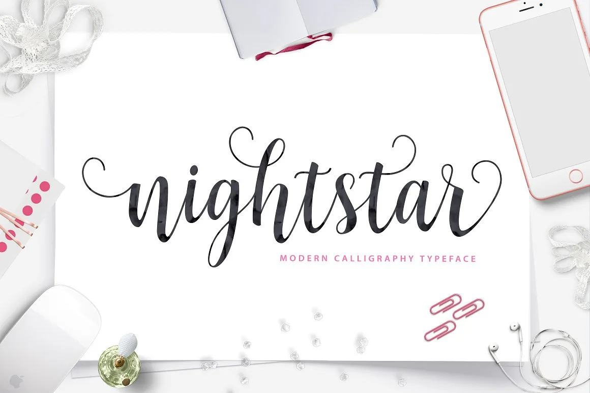 Nightstar Script Font Nightstar Script Font Poster 1