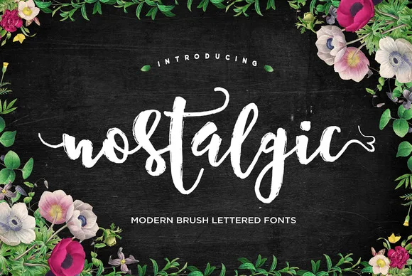 Nostalgic Script Font Nostalgic Script Font Poster 1