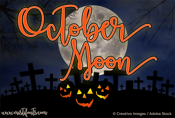 October Moon Font Poster 1