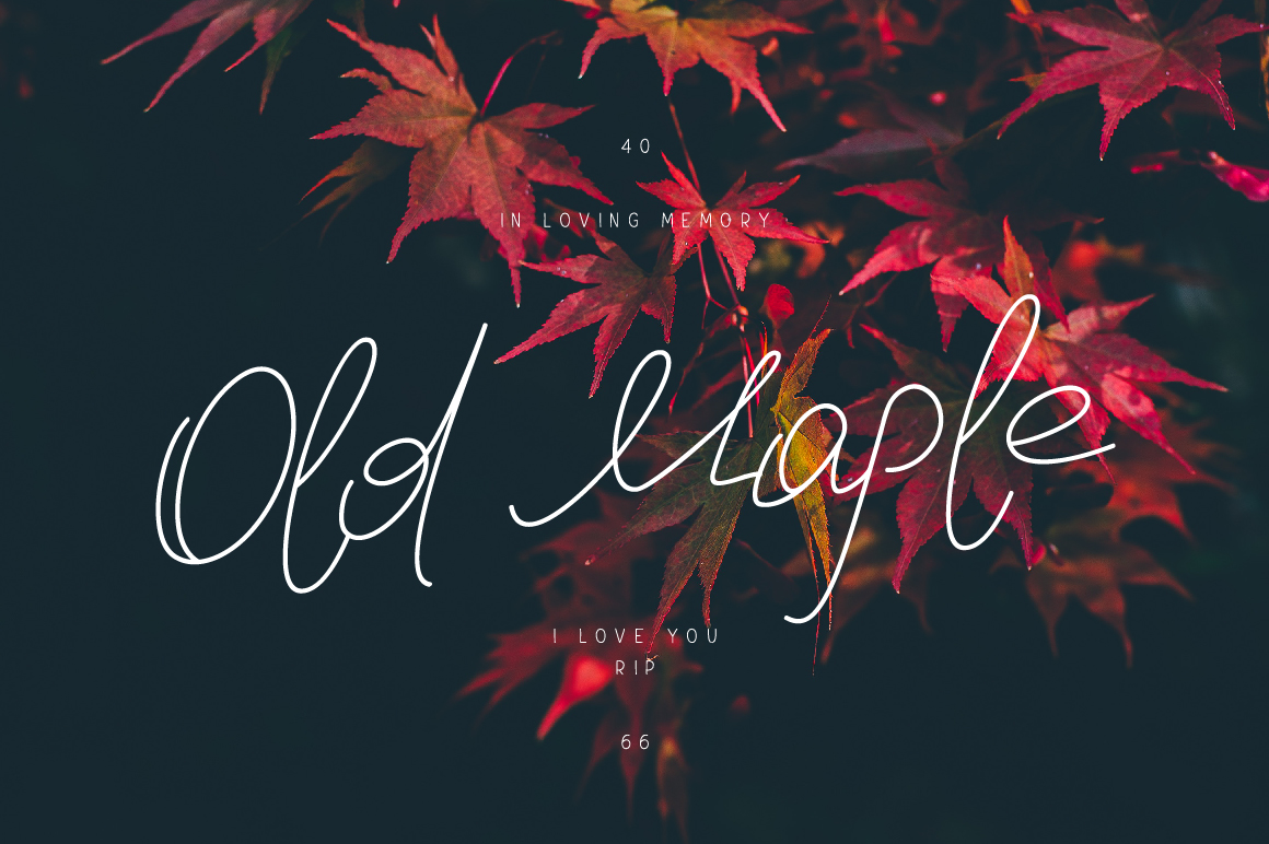 Old Maple Font Poster 1