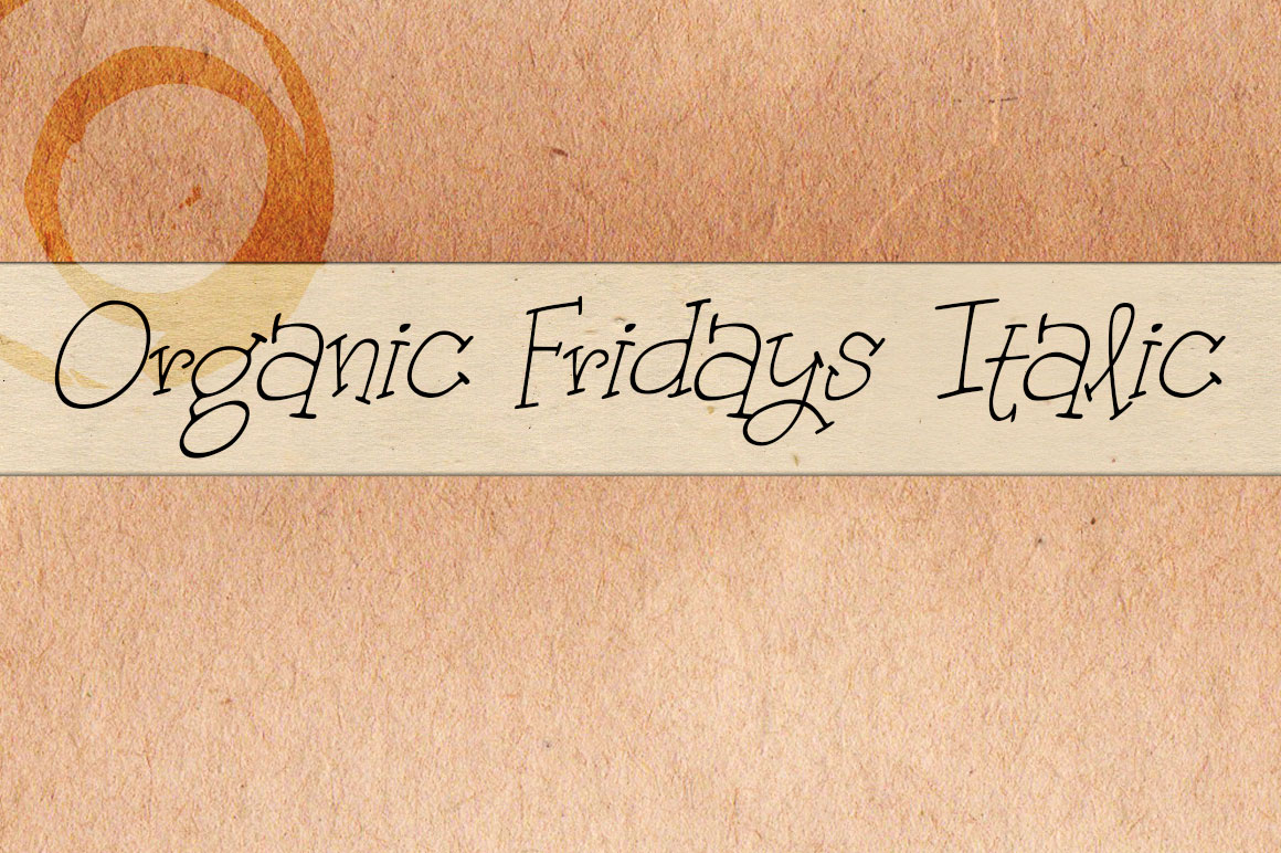 Organic Fridays Italic Font