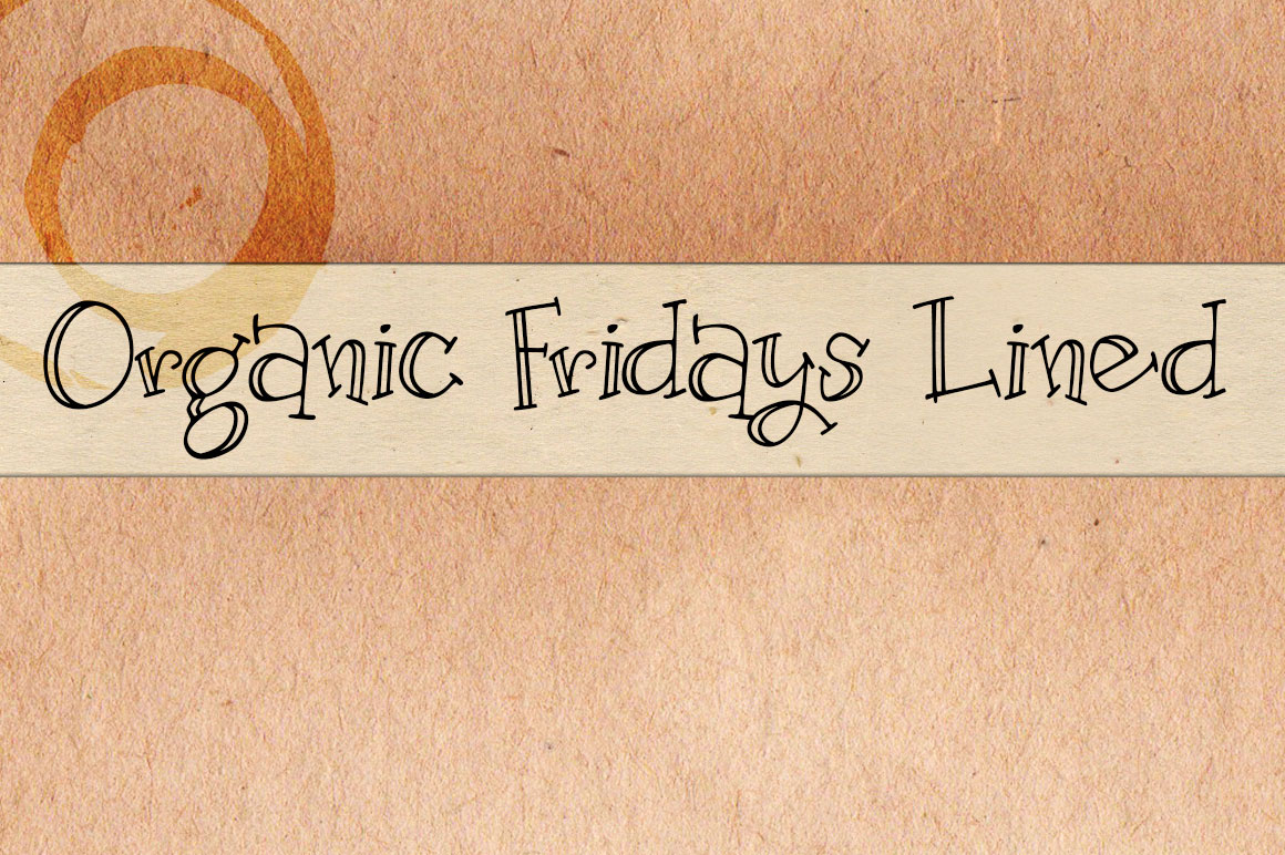 Organic Fridays Lined Font Poster 1