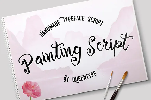 Painting Script Font Painting Script Font Poster 1