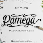 Pamega Script Font Poster 1