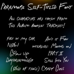 Paramore Self-Titled Font Poster 1