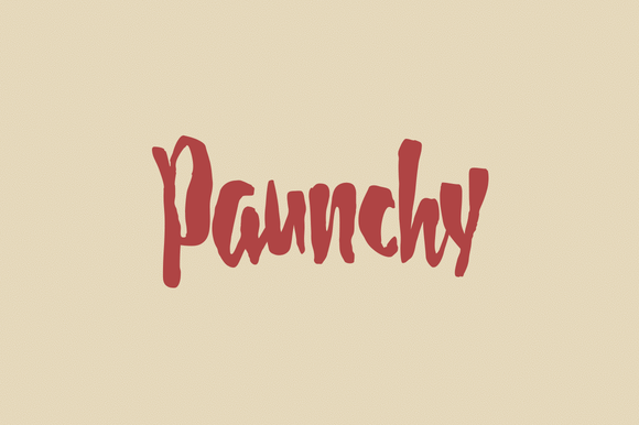 Paunchy Font Poster 1