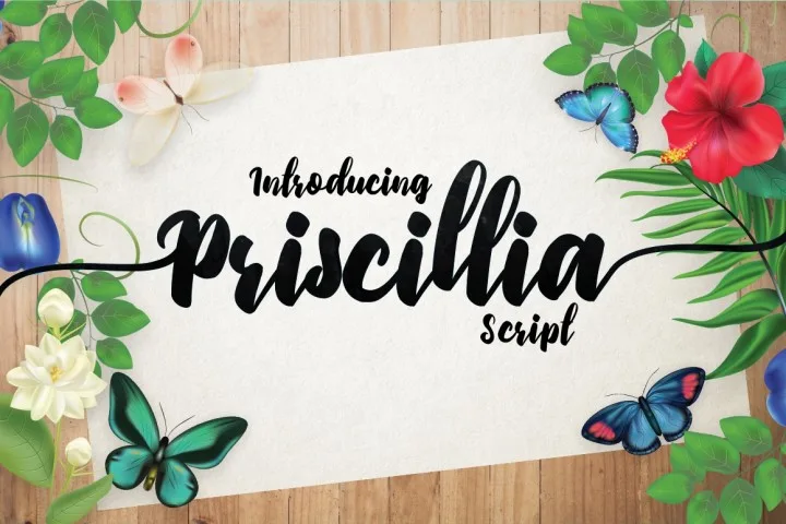 Priscillia Font Priscillia Font Poster 1