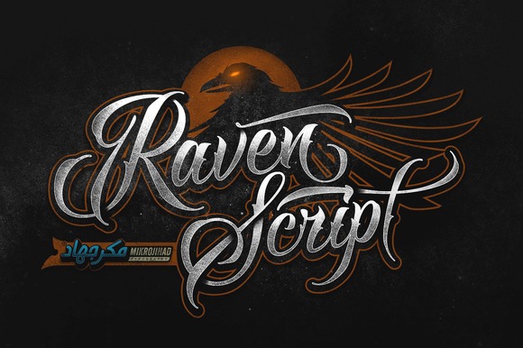 Raven Script Font Poster 1