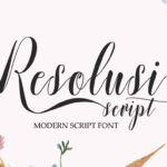 Resolusi Script Font Poster 1