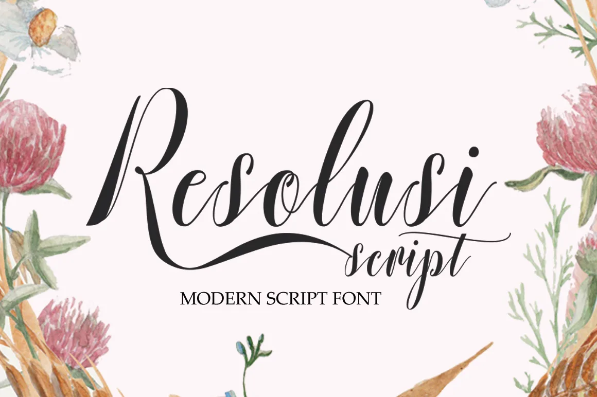 Resolusi Script Font Resolusi Script Font Poster 1