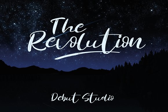 Revolution Brush Font Poster 1