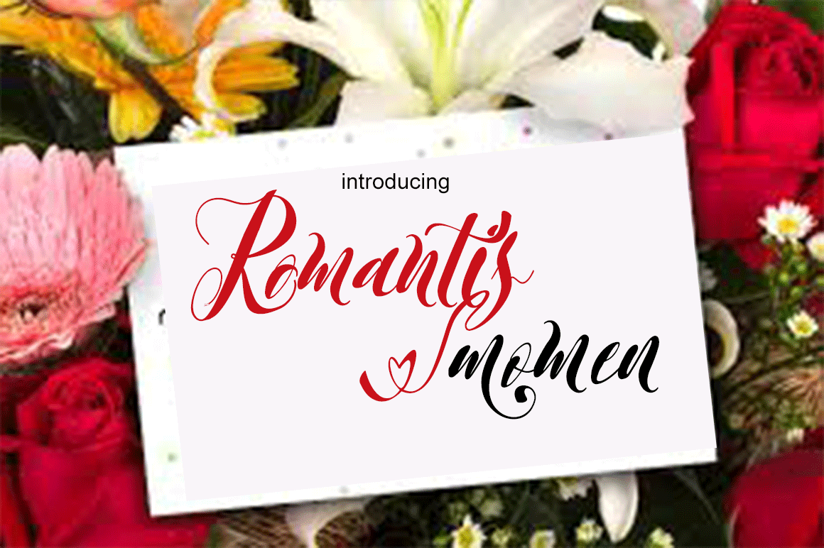 Romantis Momen Font Poster 1