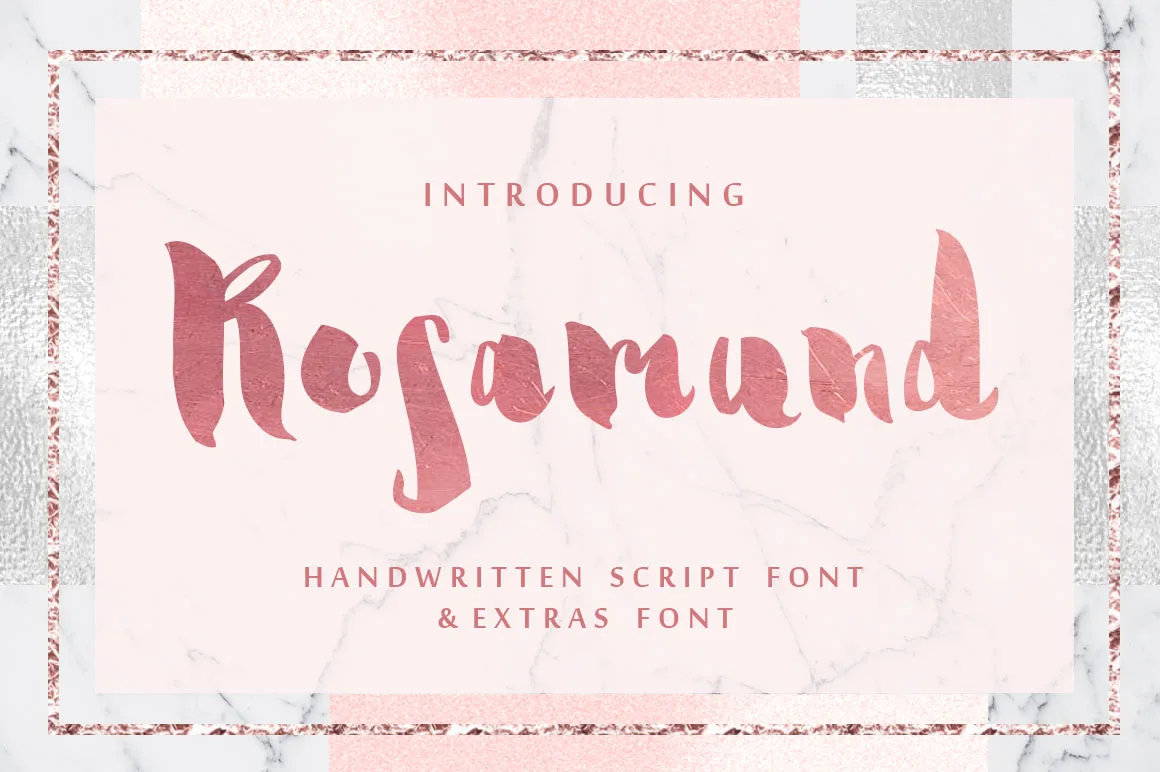 Rosamund Script & Extras Font Rosamund Script & Extras Font Poster 1