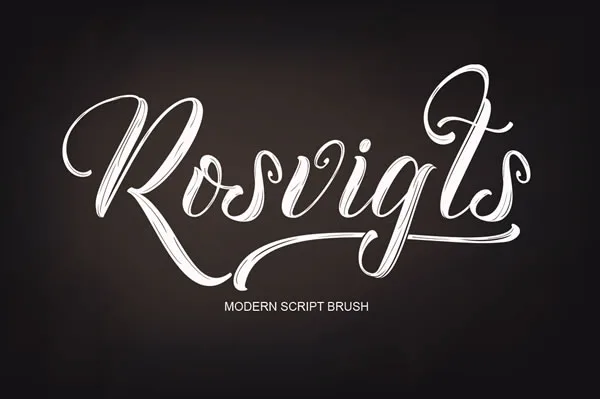 Rosvigts Brush Font Poster 1
