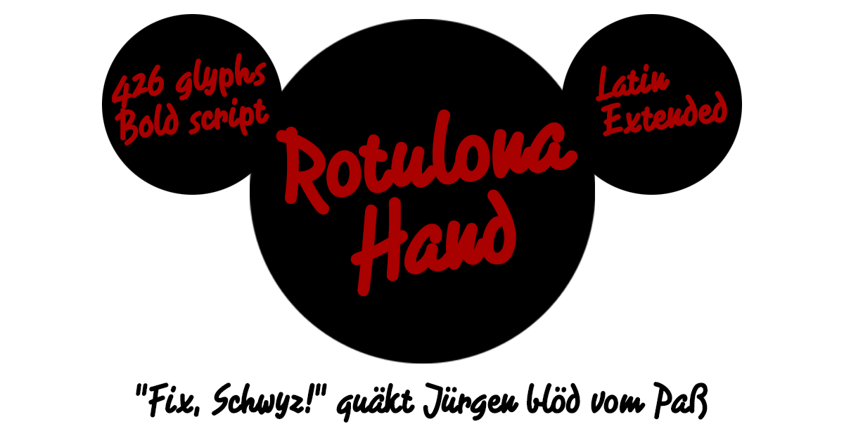 Rotulona Hand Font Poster 1