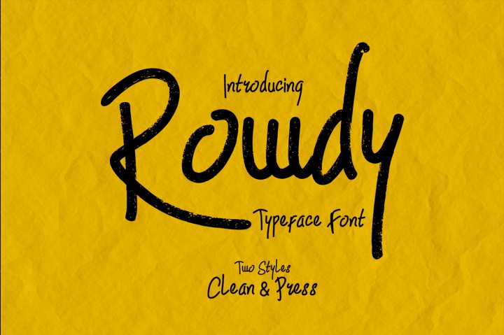 Rowdy Font Poster 1