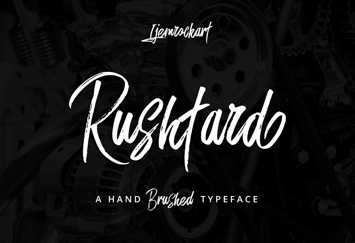 Rushtard Brush Font Poster 1