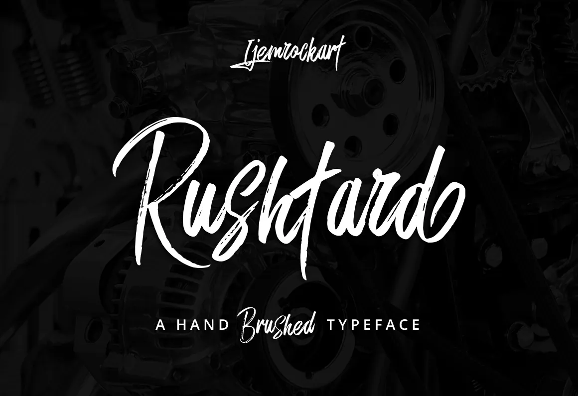 Rushtard Brush Font Rushtard Brush Font Poster 1