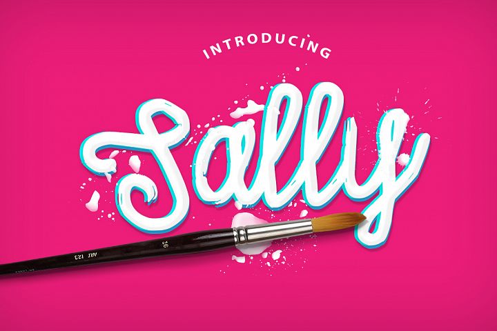 Sally Script Font Poster 1