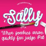 Sally Script Font Poster 2