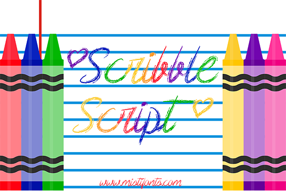 Scribble Script Font Poster 1