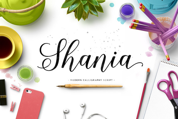 Shania Script Font Poster 1