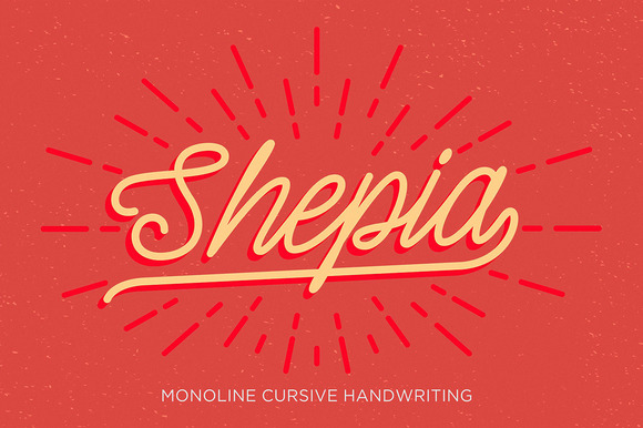 Shepia Script Font Poster 1